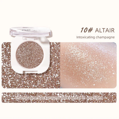Monochrome Glitter Champagne Eyeshadow Diamond Waterproof Matte Eyeshadow Palette Pearlescent Glitter Shiny Eyes Makeup Cosmetic