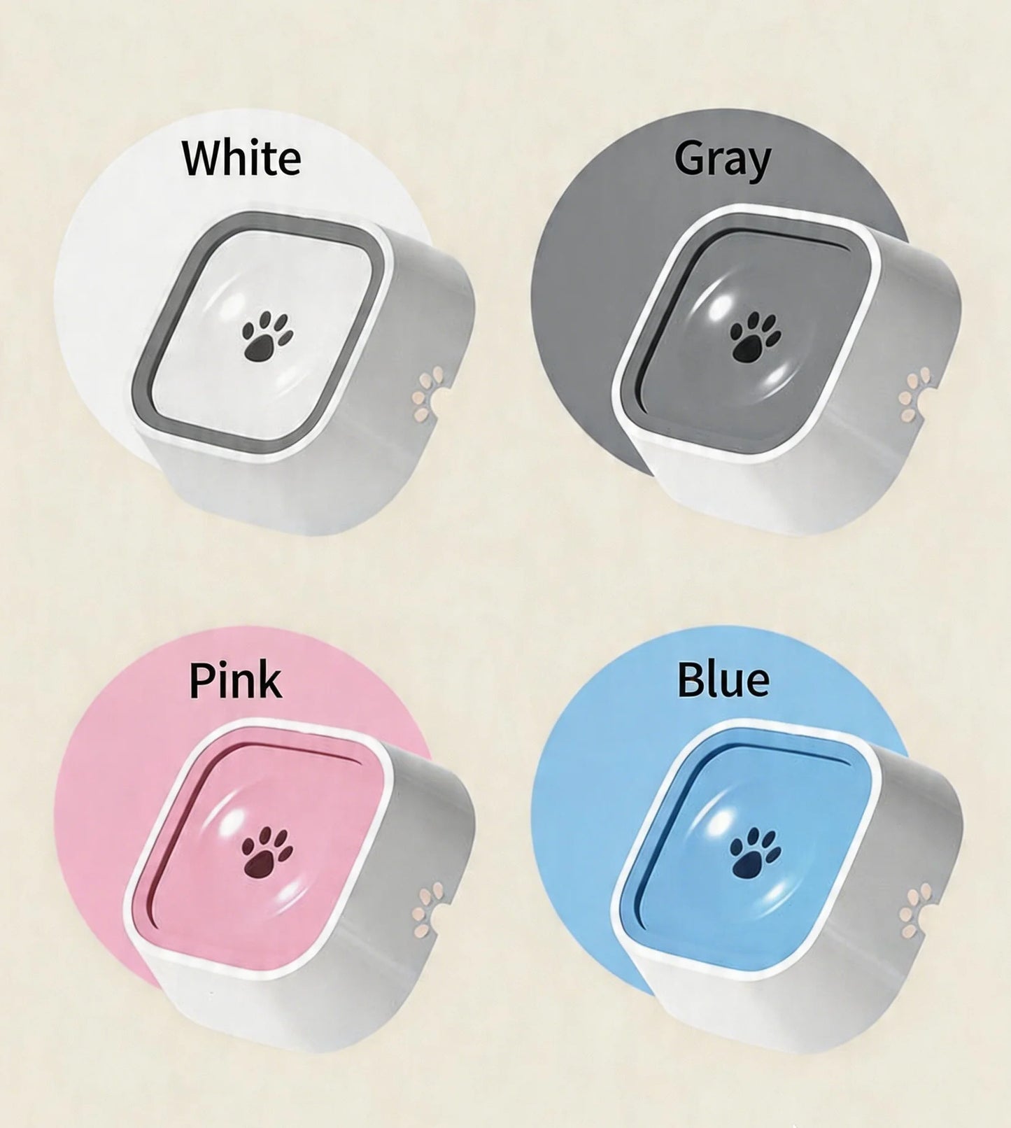Floating Pet Bowl Dog 1L Cat Water Dispenser ABS Plastic Pet Drinking Bowl for Long-Haired Pets Drinking Dispenser with Filter