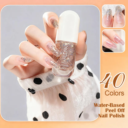 KUDAN Dark Burgundy Nail Polish, Alcohol-Free - Long-Lasting Formula Quick Drying Without Lighting, Glossy And Shiny Surface
