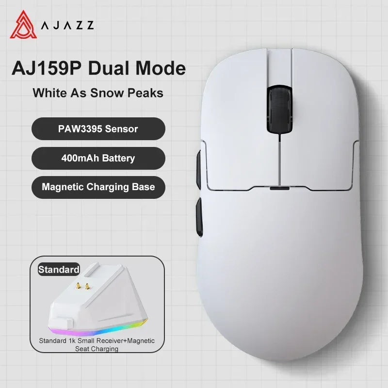 Ajazz AJ179 Apex AJ179PRO 8kHZ Wireless  Gaming Mouse PAW3950 Sensor 30000DPIR GB Charging Dock Macro Defines The Wired Mouse
