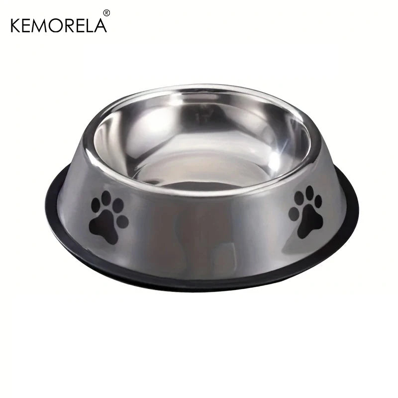 Stainless Steel Pet Dog Bowl Food Storage Container Dog Food Bowl Water Bottle Pet Bowl Feeder Dish For Small Large Dogs Cats