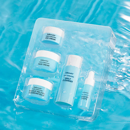 lakerain Pure Hydration! Travel Skin Care Set: 5-Piece Mini Essentials Kit