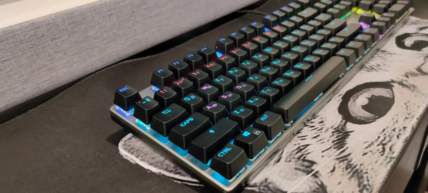 GK410 Professional Mechanical Keyboard: Metal Panel & RGB Backlit Gaming Edition