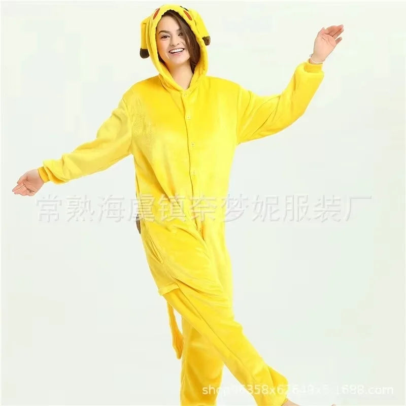 New Pokemon Gengar Snorlax Costume Adult For Adolescent Clothing Pika Halloween Cosplay Adult Full Body Pijama Christmas Anime