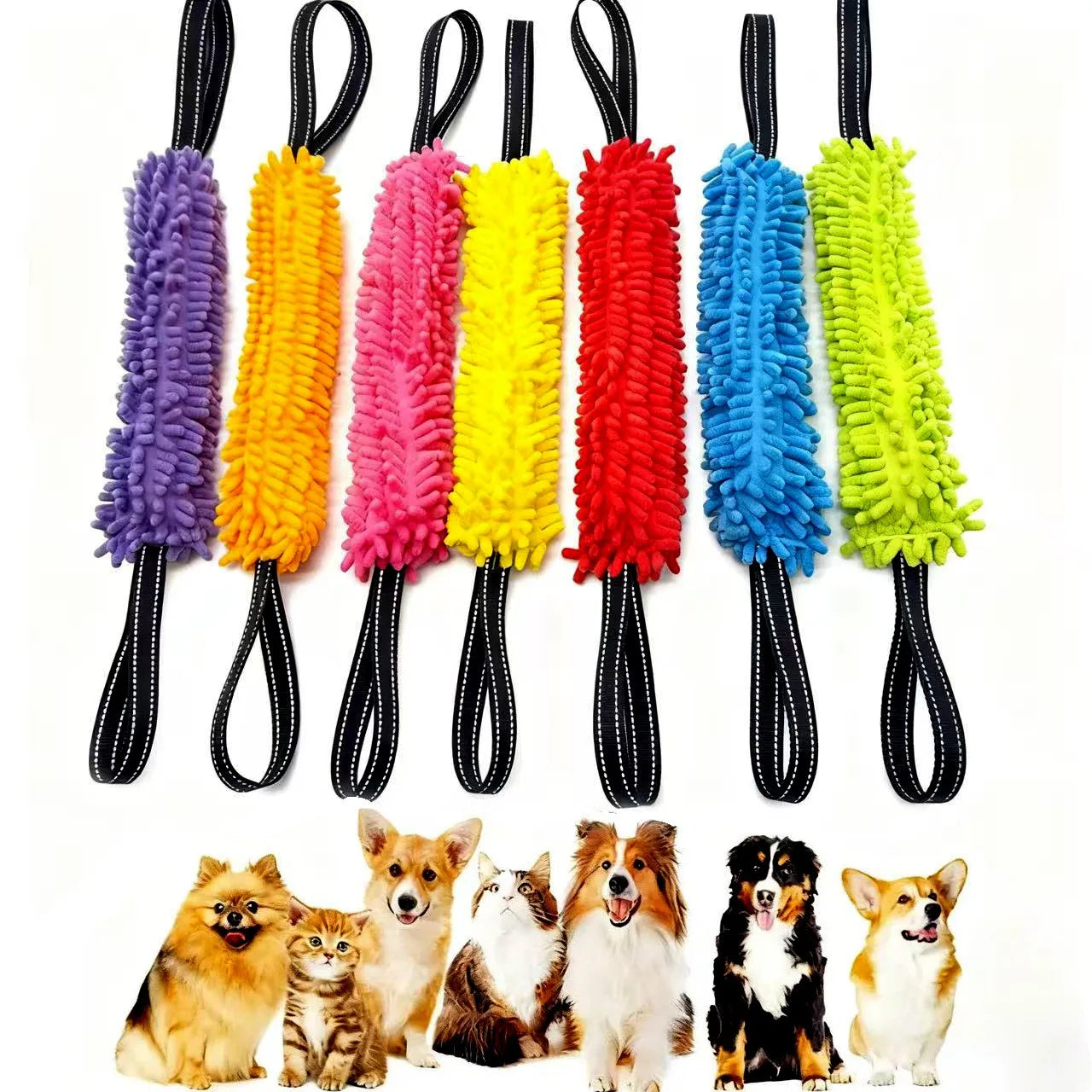 Dog Training Bite Stick Double Handle Interactive Toy Teeth Grinding Dog Training Stick Pet Dog Training Jute Sleeve Dog Toys