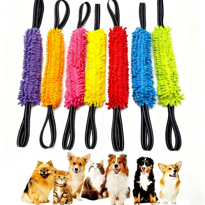 Dog Training Bite Stick Double Handle Interactive Toy Teeth Grinding Dog Training Stick Pet Dog Training Jute Sleeve Dog Toys