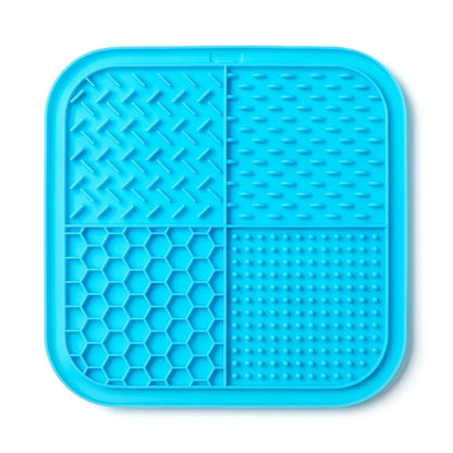 BPA-Free Silicone Pet Lick Mat: 4-Texture Slow Feeder with Powerful Suction Cups