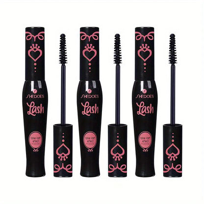 SHEDOES Curling Mascara 3-Pack: Waterproof Lash Lift with Plant Squalane