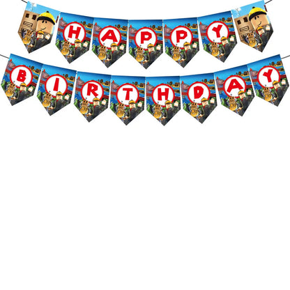 Roblox Boy Kids Set Birthday Party Decorations Tableware Tablecloth Cup Plate Napkin Bags Baby Shower Roblox Party Favor Kits