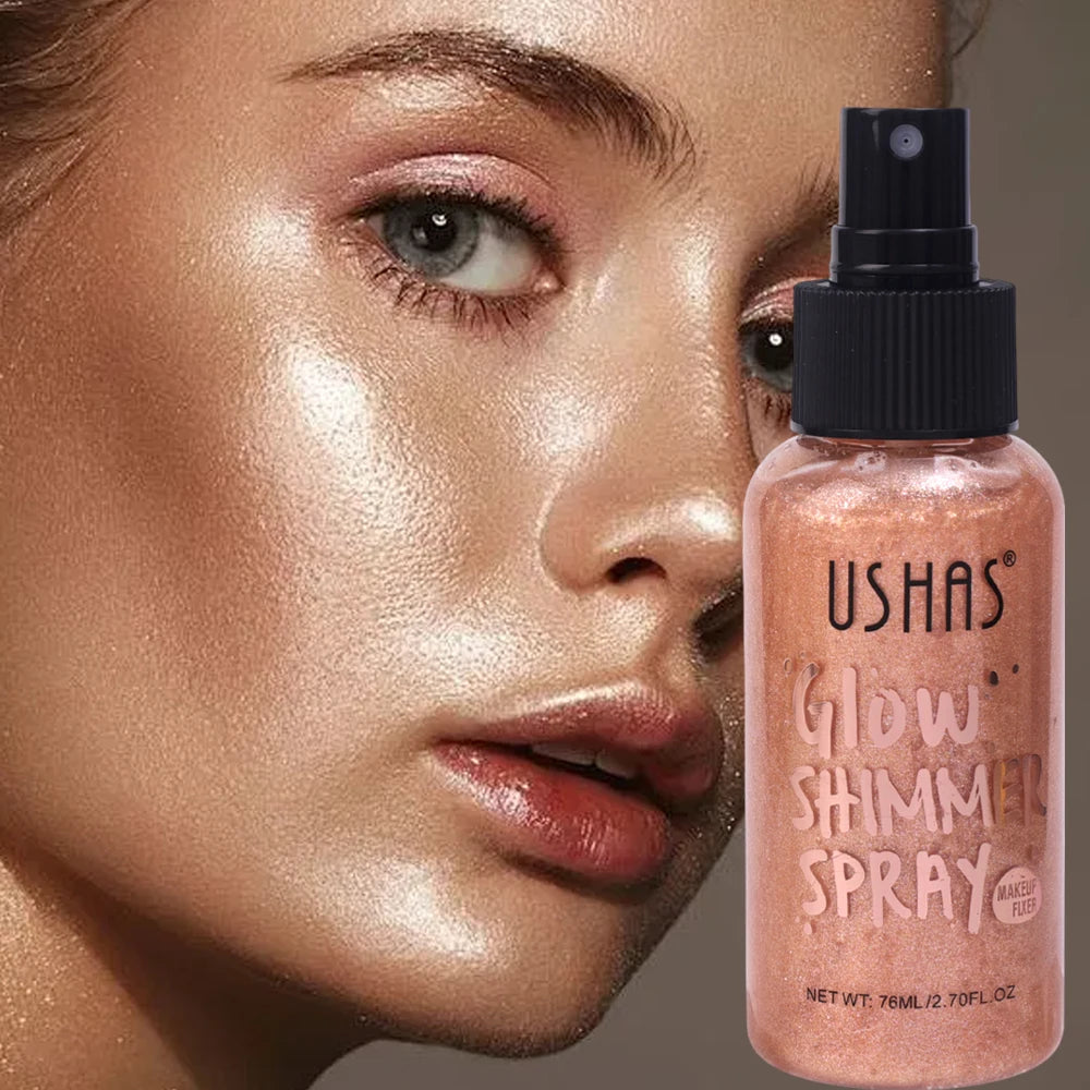 Liquid Face & Body Shimmer Highlighter | 76ml Glow Illuminator & Long-Lasting Oil-Control