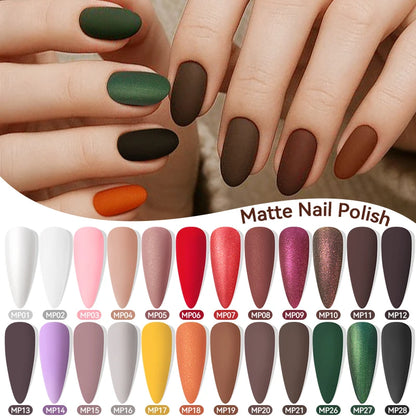 LILYCUTE 7ml Matte Nail Polish - 28 Autumn Colors