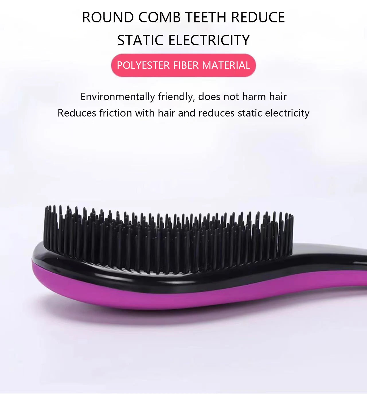 CALIYI Mango Smooth Hair Comb Brush TT Comb Professional Massage Brush Paddle Detangling Brush for Wet Dry Curly Thick Hair