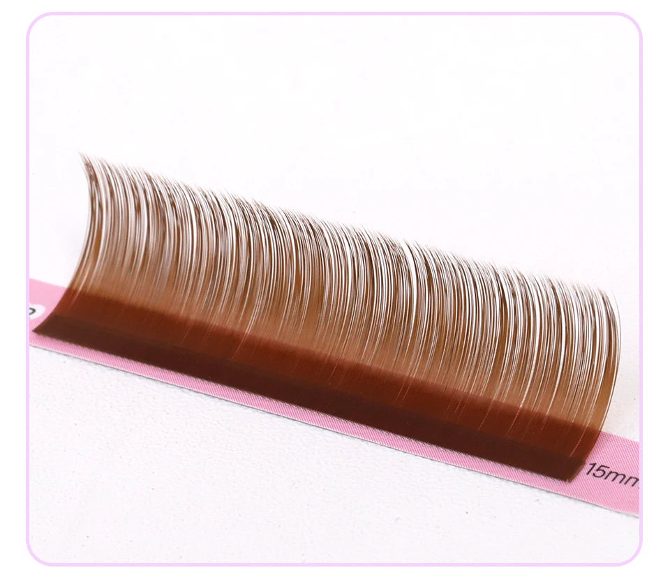 Brown Individual Eyelashes Extension 8-15 Mixed Lash Colorful Premium Dark Brown Lashes Soft Natural Mink False Eyelashes Makeup