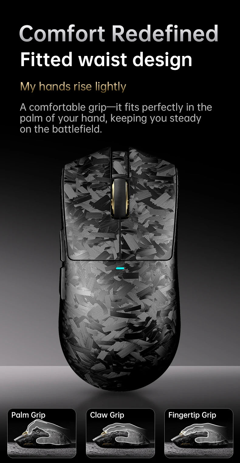 Attack Shark X11 Ultra 59g Superlight Wireless 8K Gaming Mouse Carbon Fiber Nano-Metal Ice Coating PAW3950MAX