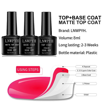 Poly Extension Nail Gel Set Professional Gel Nail Polish Kit 18 Colors Gel With Manicure tools  Intelligent sensing Nail stove
