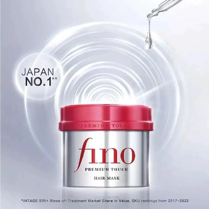 New fino Premium Touch Hair Treatment Essence Mask Repair + Nourish Dry & Damaged Hair 230g