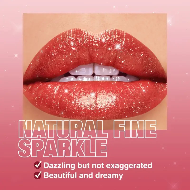 High Pigmented Shiny Lipstick,Stain Resistant,Long-Lasting,Glossy Waterproof Lipstick Shimmering Makeup Valentine'S Day Gift
