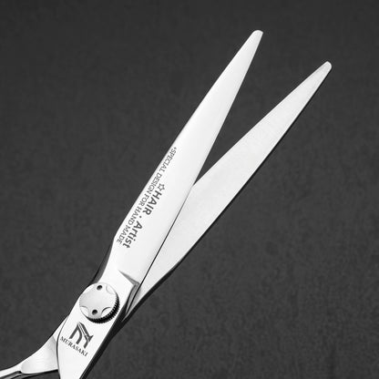 MURASAKI 6.0 inchhair thinning scissors，Professional Barber Accessories，Made by Hitachi 440C Steel，High-end Hair Cutting Tools