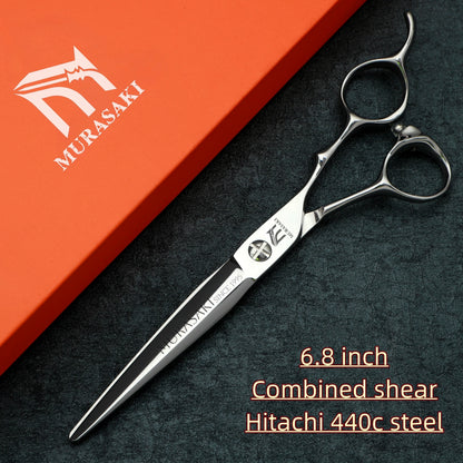 MURASAKI 6.0 inchhair thinning scissors，Professional Barber Accessories，Made by Hitachi 440C Steel，High-end Hair Cutting Tools