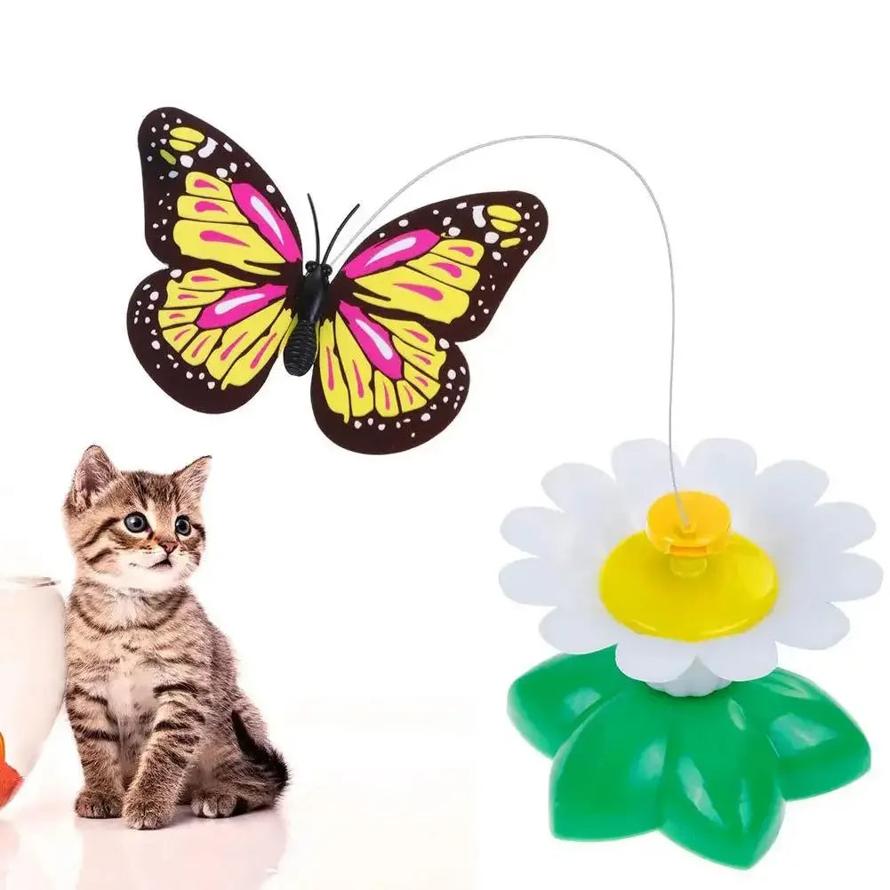 Electric Butterfly Cat Toy Shake Rotating Flying Automatic Humming Bird Intelligence Training Funny Pet Toys Random Color