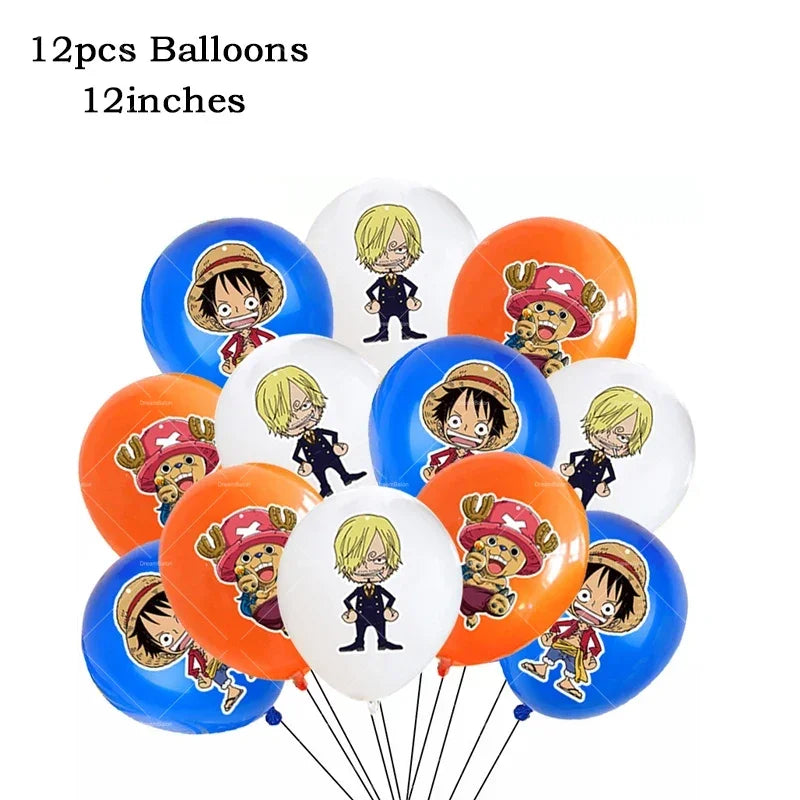 One Piece Luffy Foil & Latex Birthday Balloon Set 🎉🏴‍☠️