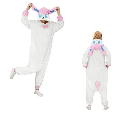 TAKARA TOMY Pokemon Kigurumi Onesie Snorlax Eevee Squirtle Gengar Pijama Cosplay Costume Halloween Adult Anime Umbreon Pajamas