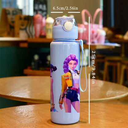 Kids' K-Pop Demon Hunters "Solo Star" Water Bottle: 3D Printed Large Capacity Sports Bottle