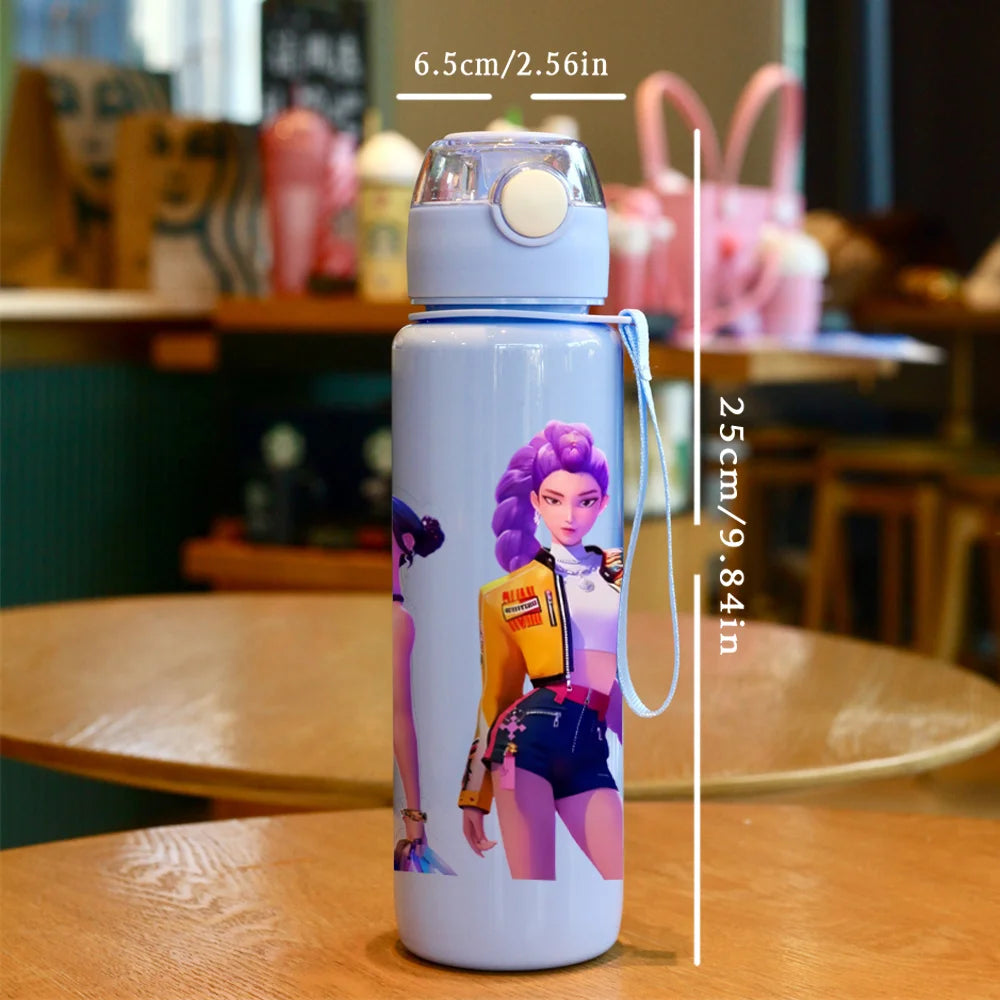 Kids' K-Pop Demon Hunters "Solo Star" Water Bottle: 3D Printed Large Capacity Sports Bottle