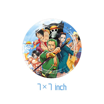 One Piece Birthday Party Decoration Kit – Plates, Cups & Balloons