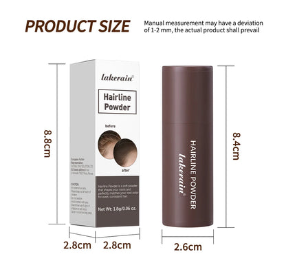Lakerain Hairline Powder Filling Hair and Eyebrows Gaps Naturally Modify Long Lasting Holding Waterproof Sweat-proof Fine Powder