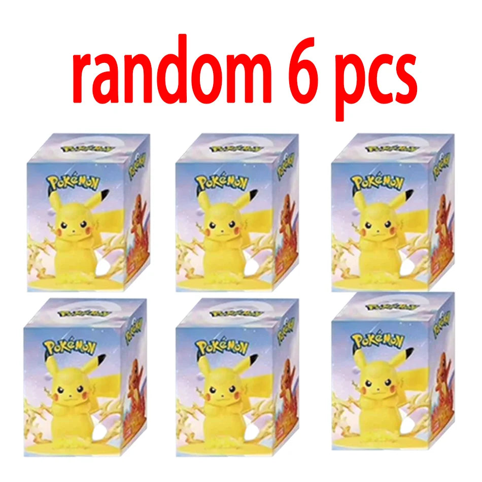 12 style Pok é mon Action Dolls Pikachu Blind Box Anime Models Desktop Decorations Pok é mon Toys Children's Birthday Gifts