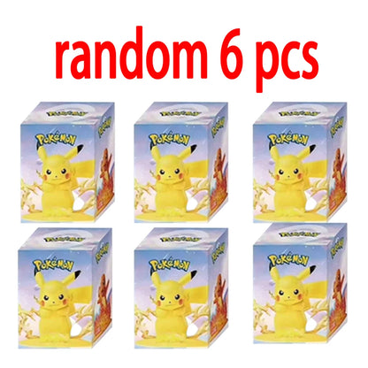 12 style Pok é mon Action Dolls Pikachu Blind Box Anime Models Desktop Decorations Pok é mon Toys Children's Birthday Gifts