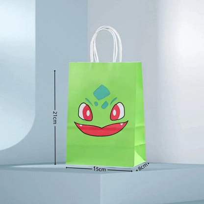 Pokemon Gift Bags Pikachu Hand-held Paper Packing Treat Bag Anime Kraft Paper Bag Gift Packaging Party Festive Supplies Kids Toy