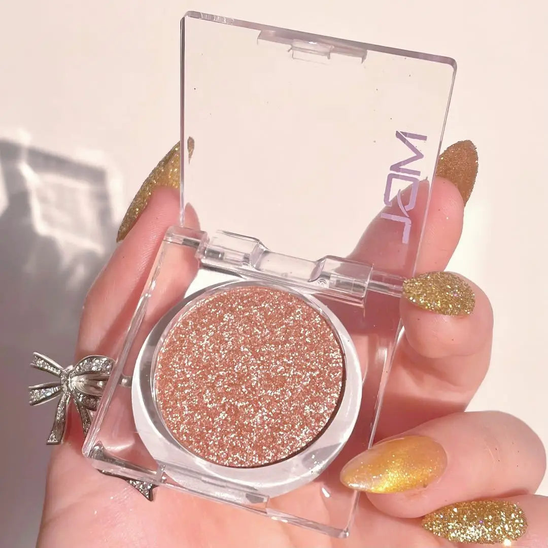 Monochrome White Shiny Highlighter Palette Gorgeous Glitter High Gloss Long Lasting Pearlescent Shimmer Brighten Bronzers Makeup