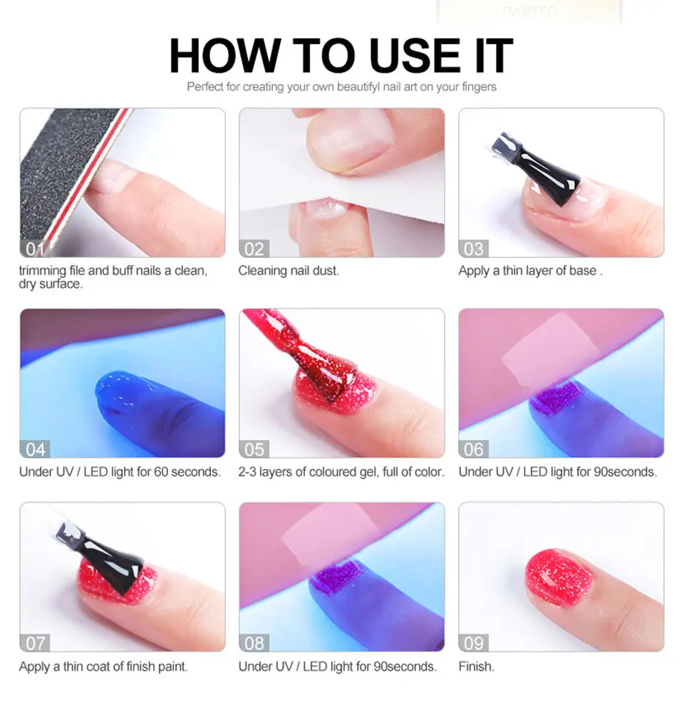 LIMEGIRL 24PCS Gel Nail Polish kit with Nail Art Diamond Powder UV  Soak Base Coat Gel for Nail Art DIY Design Gel Varnish Kit