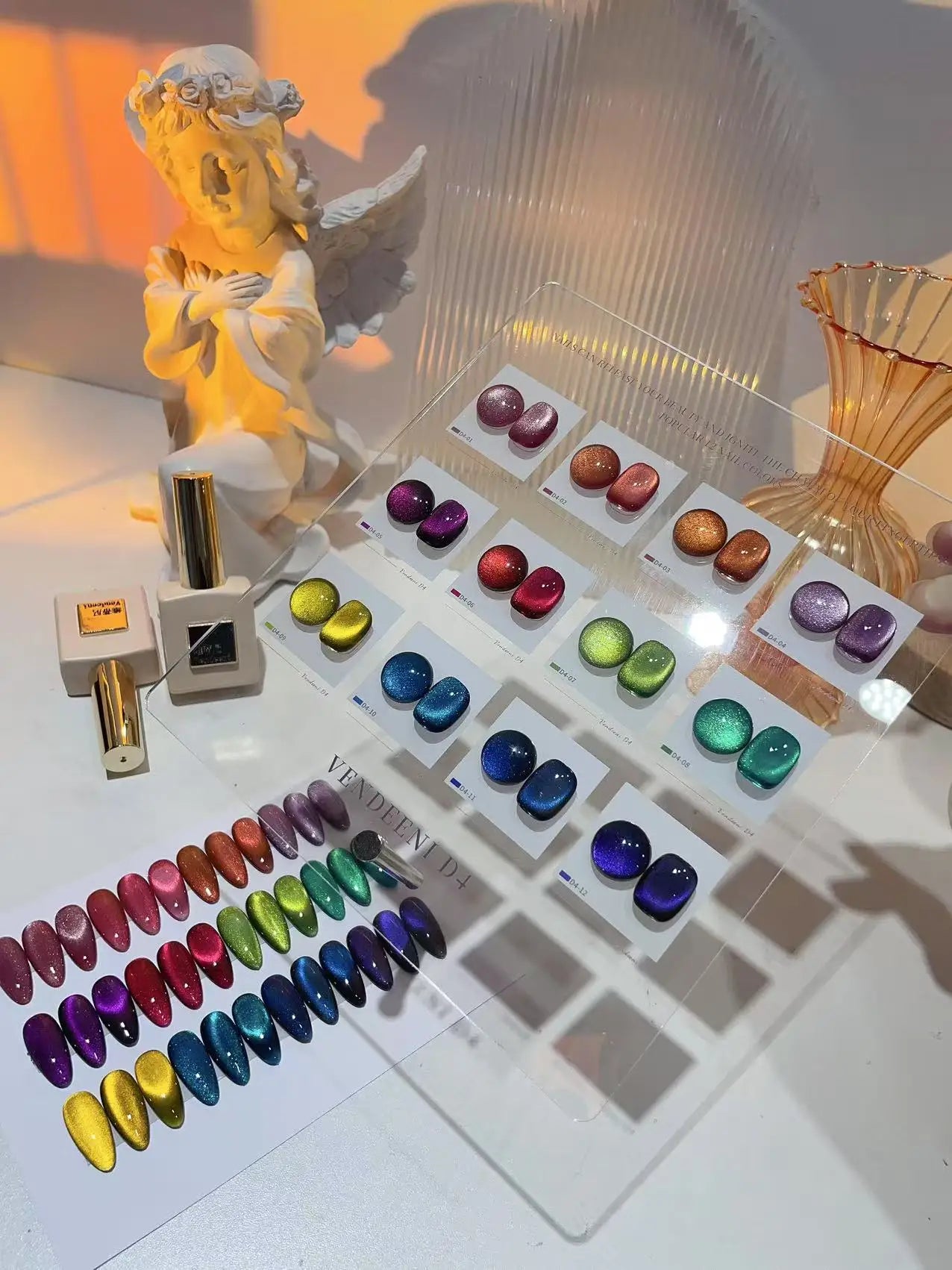 VENDEENI Multicolor 12 colors moonlight cat eye nail gel set Nail Nalon 2025 New hot sale nail art Non-toxic uv gel Wholesale