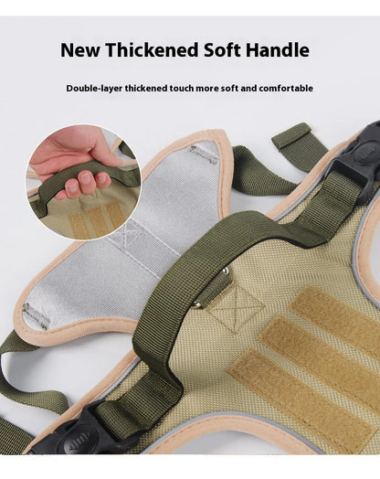Anti-Pull Reflective Dog Harness with Multi-Point Adjustment No Pull Pet Vest for Pet Dogs Chew Proof and Durable