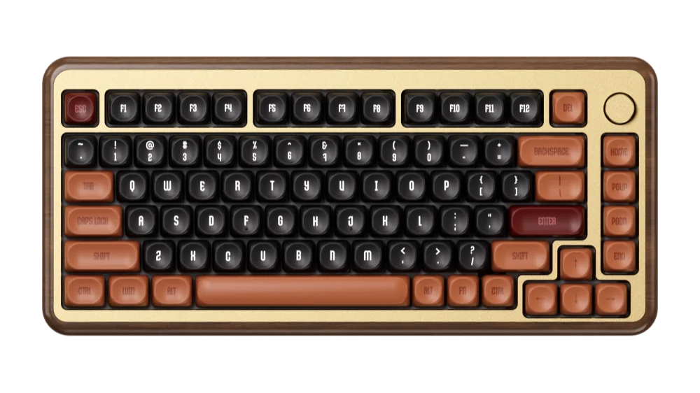 Akko MU02 75% Mountain Seclusion Wooden Mechanical Keyboard RGB Hot-swappable BT5.0/2.4G Wireless & Type-C Wired Gaming Keyboard