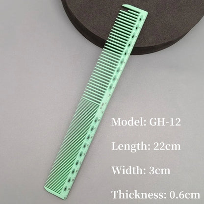 Hair Cutting Comb With Scale Cyan Yellow Ruler Haircut Combs Barber Shop Hairdressing Hairbrush Salon Styling Tools Y0521