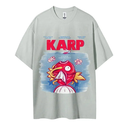 Pokemon T-shirt Men's Pure Cotton Casual  Round Neck T-shirt Short Sleeve Clothing Summer Sports Casual Short Sleeve Top