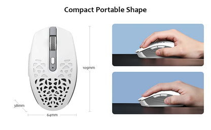Delux M820DC PAW3335 Wired + Wireless + Bluetooth Gaming Mouse 80 Million Clicks 16000 DPI RGB Rechargeable Mice For Computers