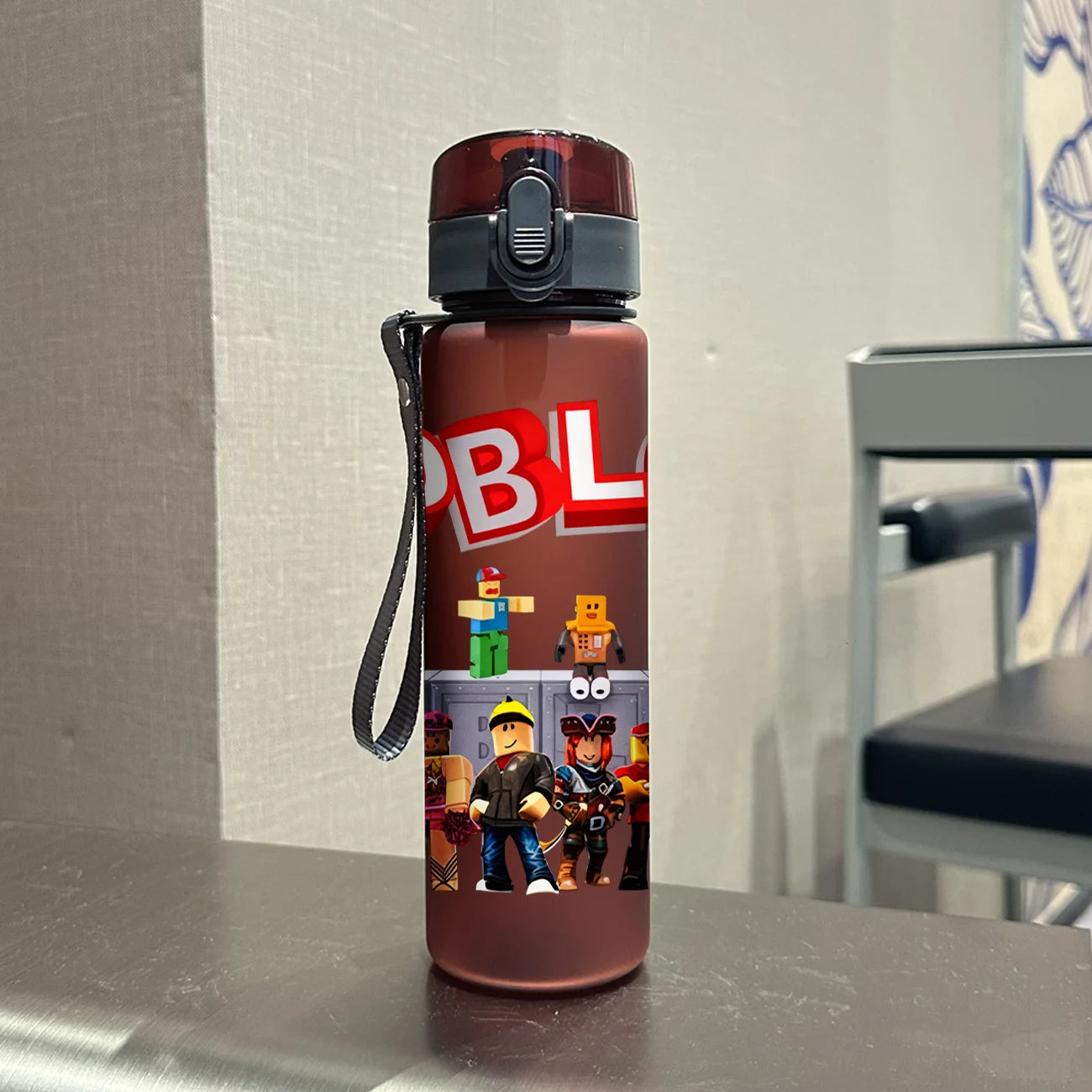 3D Printed 560ML Water Cup with Vivid Lego Toy Pattern, Frosted Leak-Proof Large-Capacity Stylish Water Cup for Daily Use