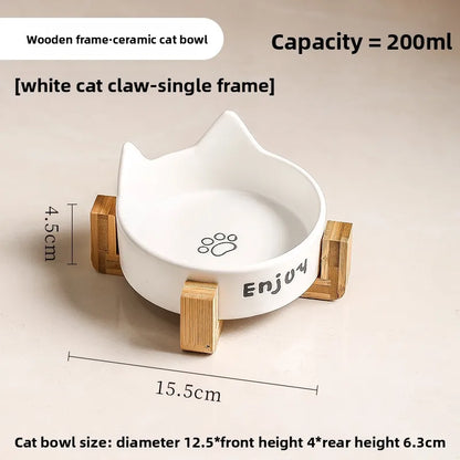 Cat Bowl Black Ceramic Dog Bowl Black Bowl Cat Food Bowl Dog Bowl Dog Drinking WaterCatFood Bowl Pet Water Bowl Anti-overturning