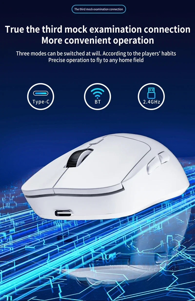 GPW Mouse Bluetooth 2.4G Wireless Three-Mode Rechargeable Ergonomic Office Gaming Portable Mice For iPad PC Laptop Mouse ﻿