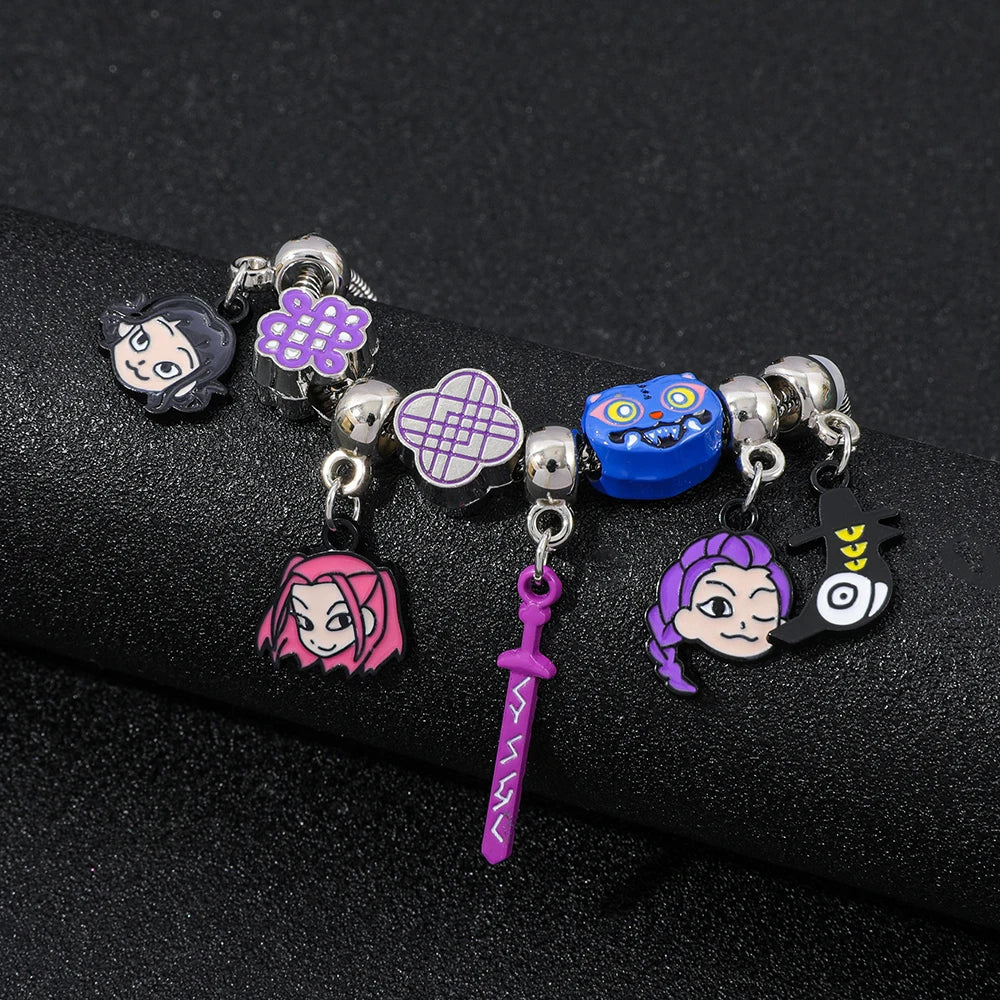 Hot 4Pcs Cartoon Anime Bracelet Set, High-Value Exquisite Bangles Ideal Children's Day Gift for Boys Girls Kids