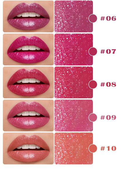 LANGMANNI 10 colors slant mouth pearlescent swivel slant mouth design lipstick single pack lipstick lasting color lip gloss