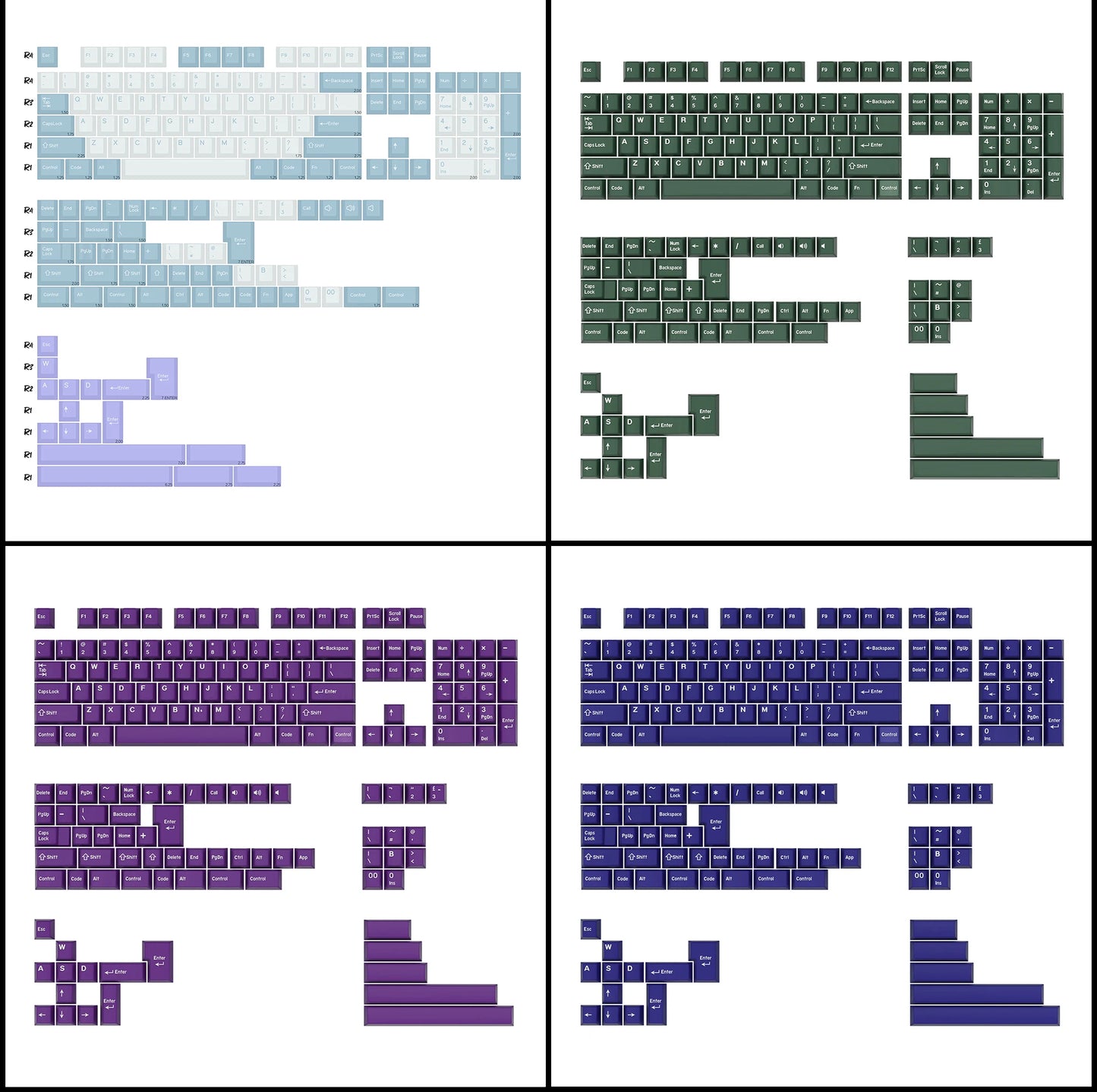 KBDiy GMK Keycap Double Shot GMK Olivia Shoko Jamon WOB Red Samurai Botanical PBT Keycaps Cherry Profile for Mechanical Keyboard