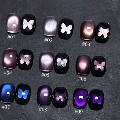 ZH Super Bright 12 Constellations Cat Eye Gel Nail Polish 2025 New Autumn Winter Whitening Glass Bead Nail Art Nail Supplies