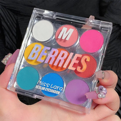 9 Colors Eye Shadow Palette Summer Pearl Matte Fine Shimmer Eyeshadow Powder Long Lasting Charming Eyes Make Up Palette Cosmetic