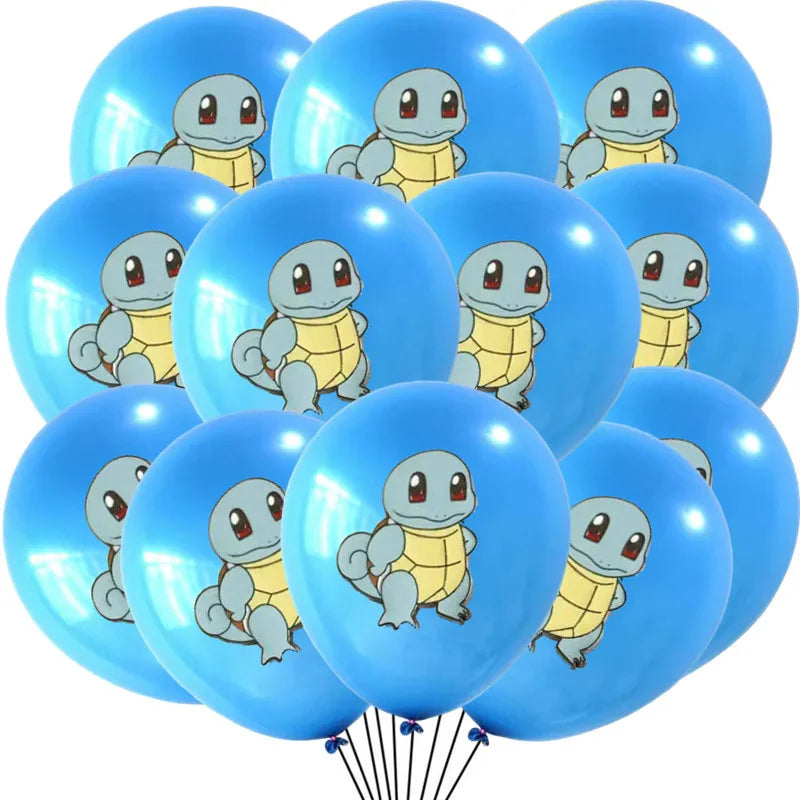 24pcs Pokemon Balloons for Birthday 12inch Cartoon Latex Balloon Birthday Party Round Multi Pikachu Toys Decoration Baby Shower